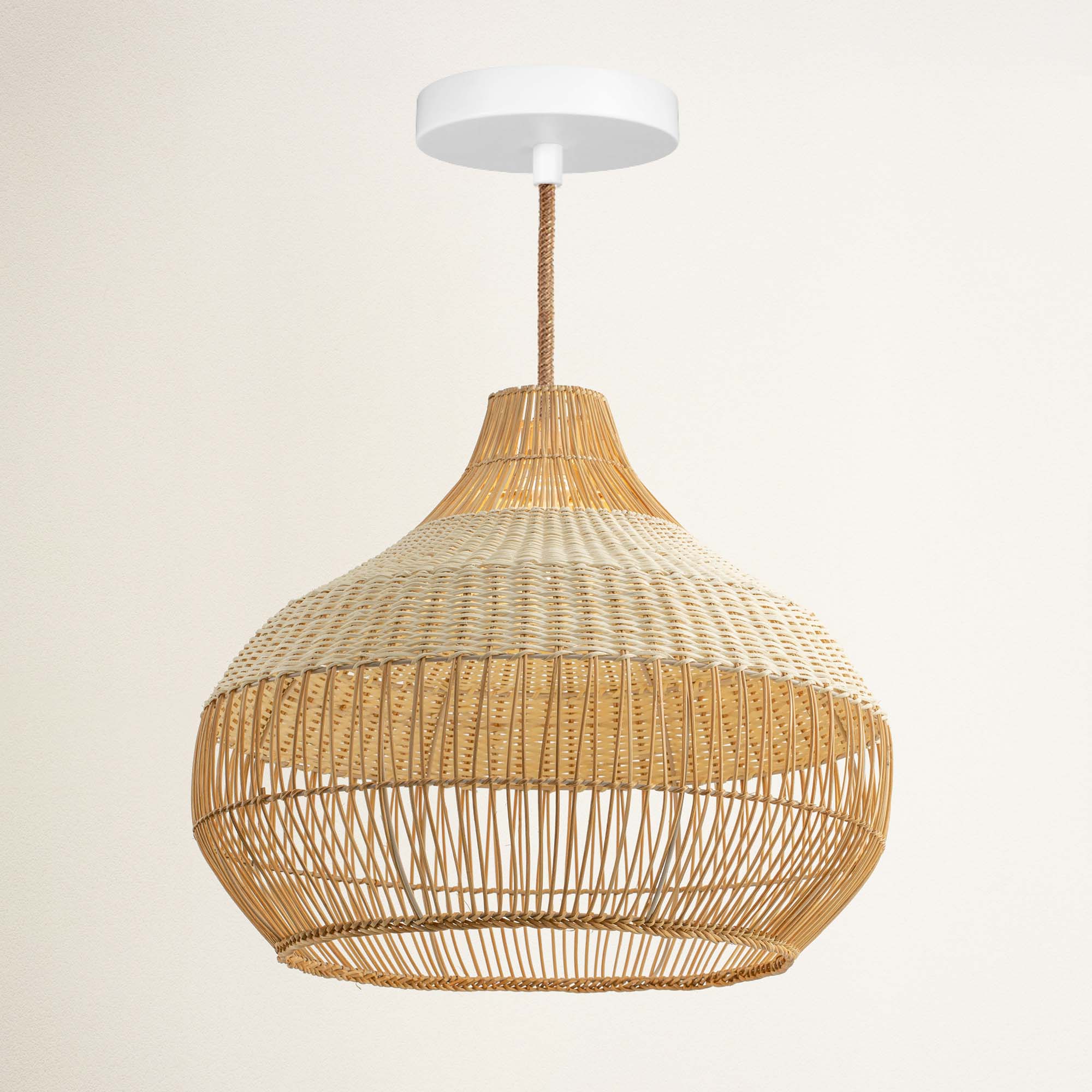 rowabi beatrice outdoor hardwired natural wicker pendant light