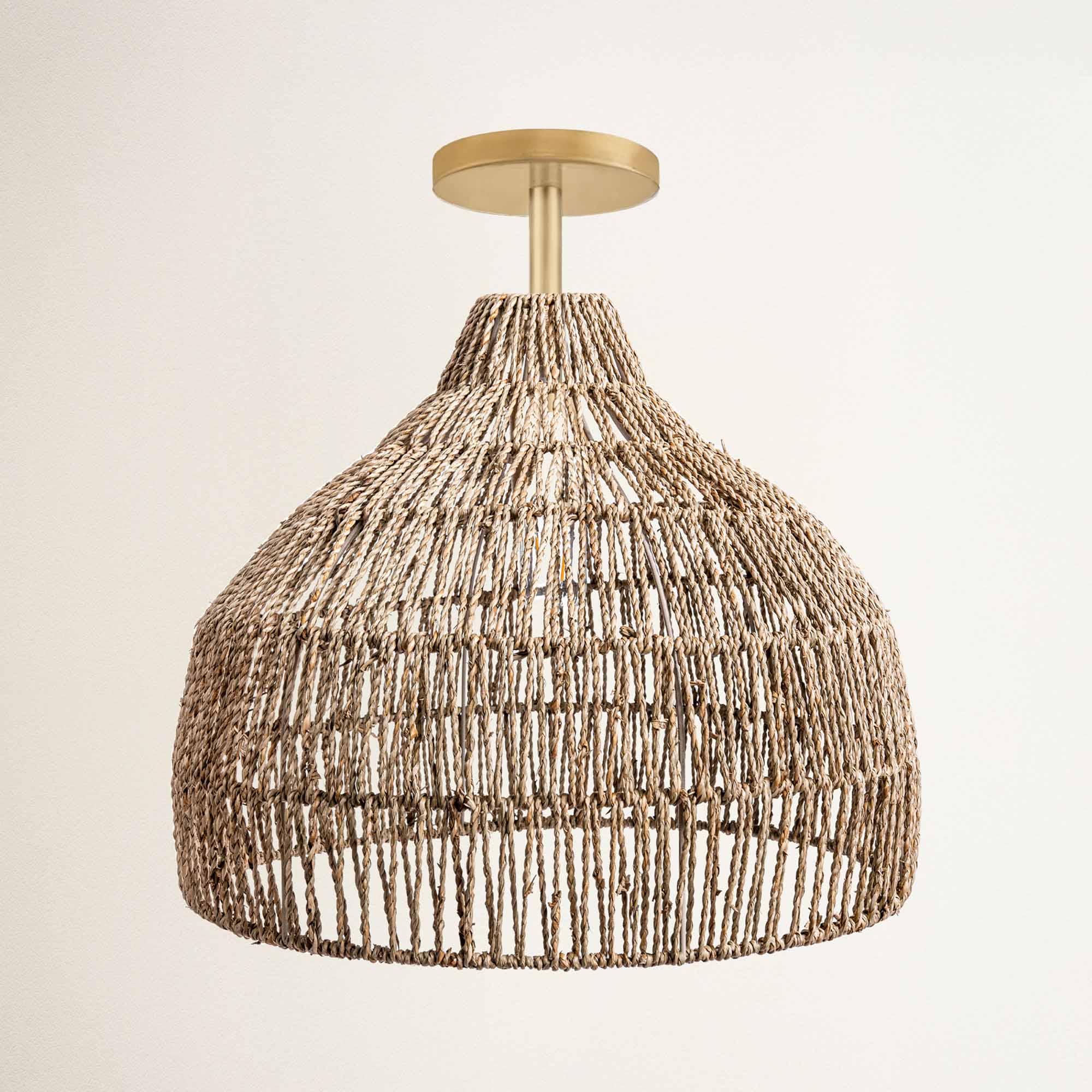 rowabi dreamy flush mount brass gold with gold fixture