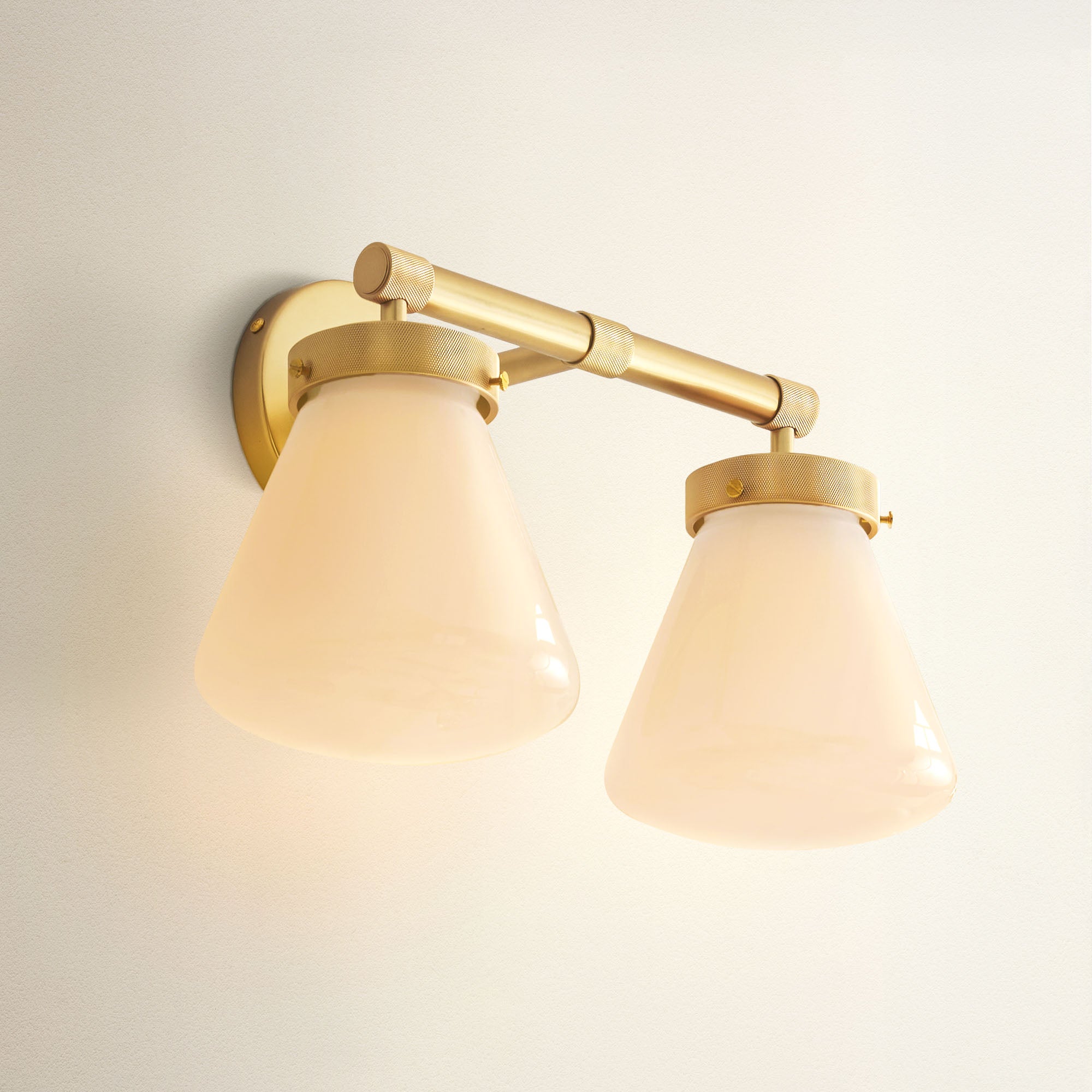 Plump Dual-Arm Wall Sconce