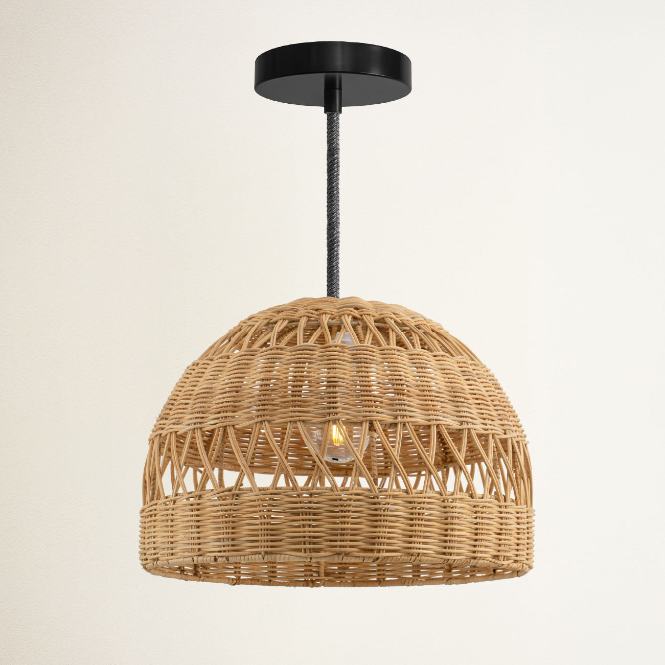 Radiant Rattan Pendant Light