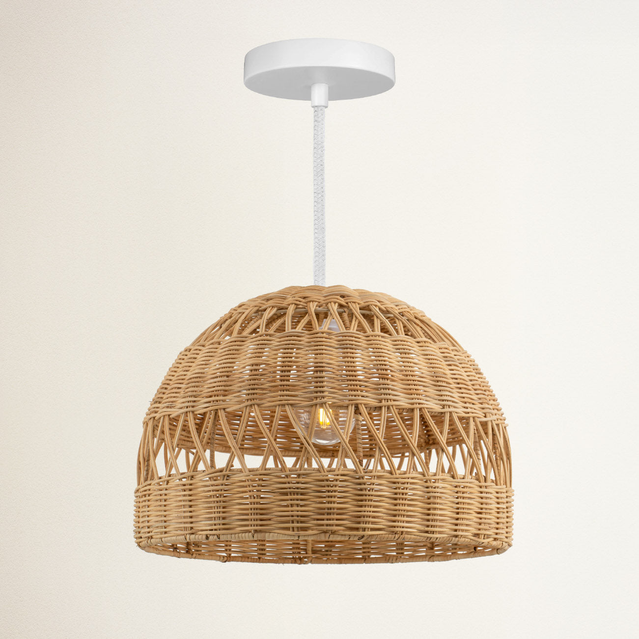 Radiant Rattan Pendant Light