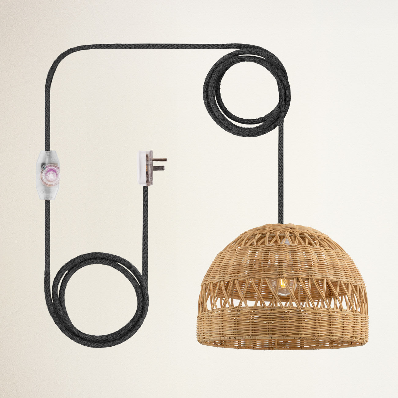 Radiant Rattan Pendant Light