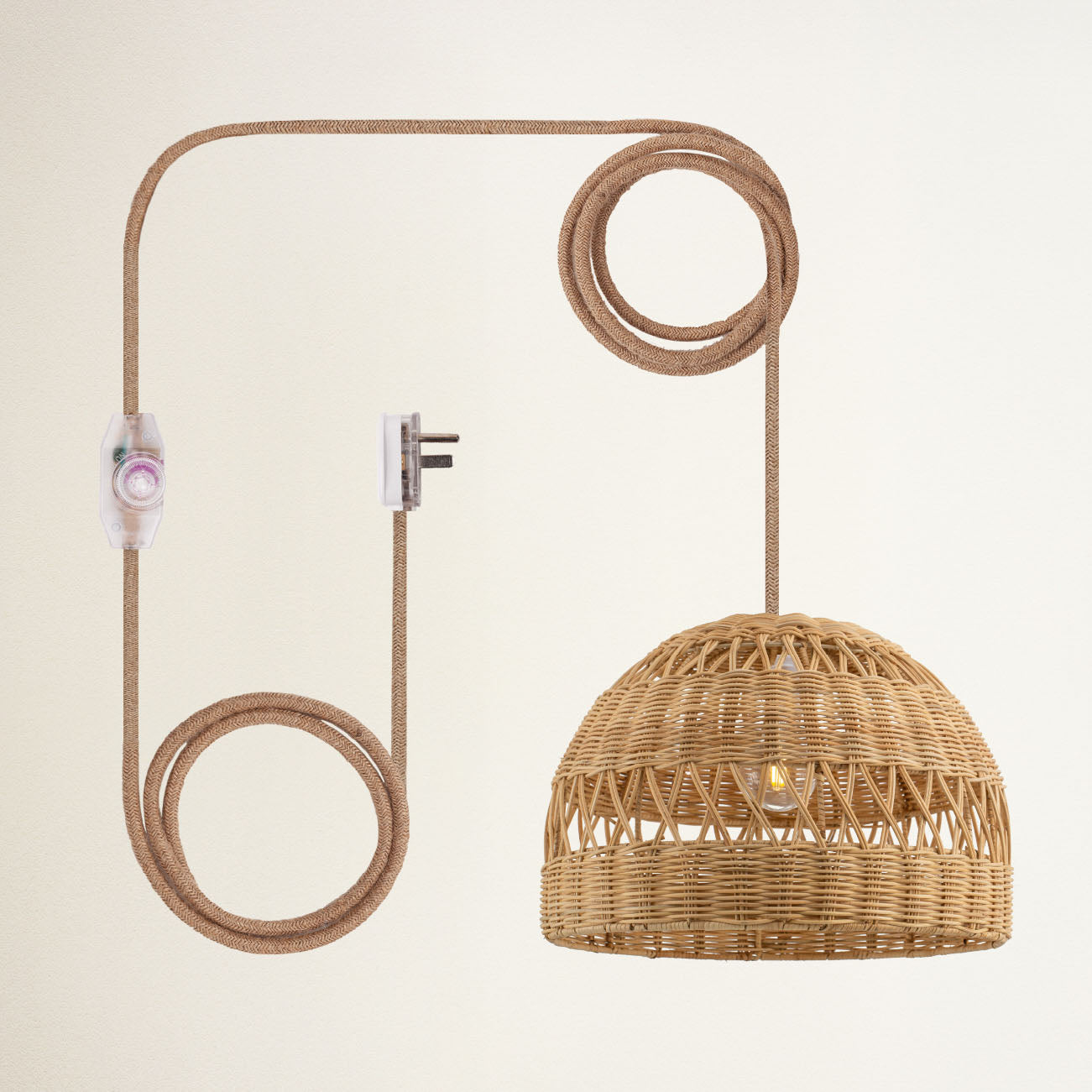 Radiant Rattan Pendant Light