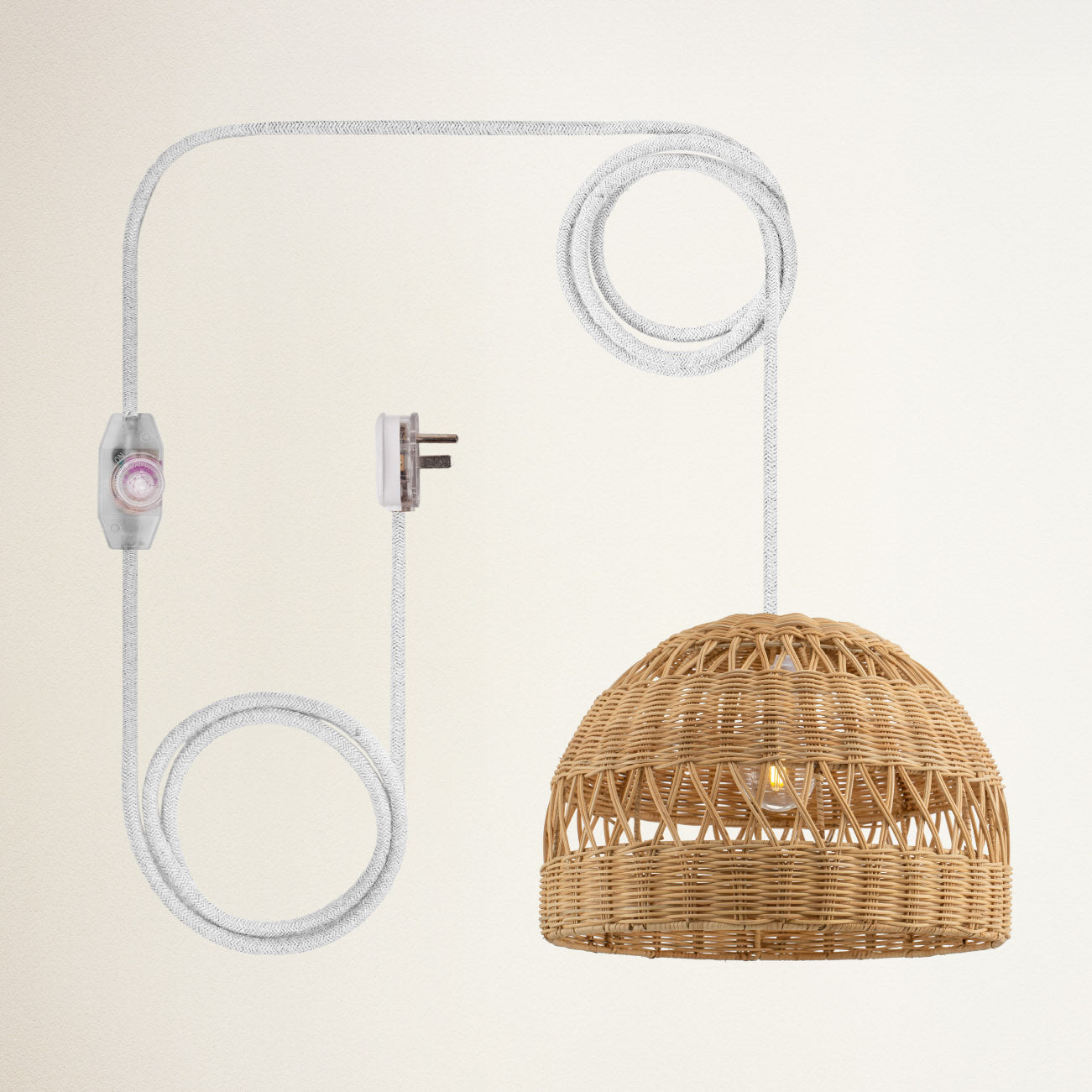 Radiant Rattan Pendant Light