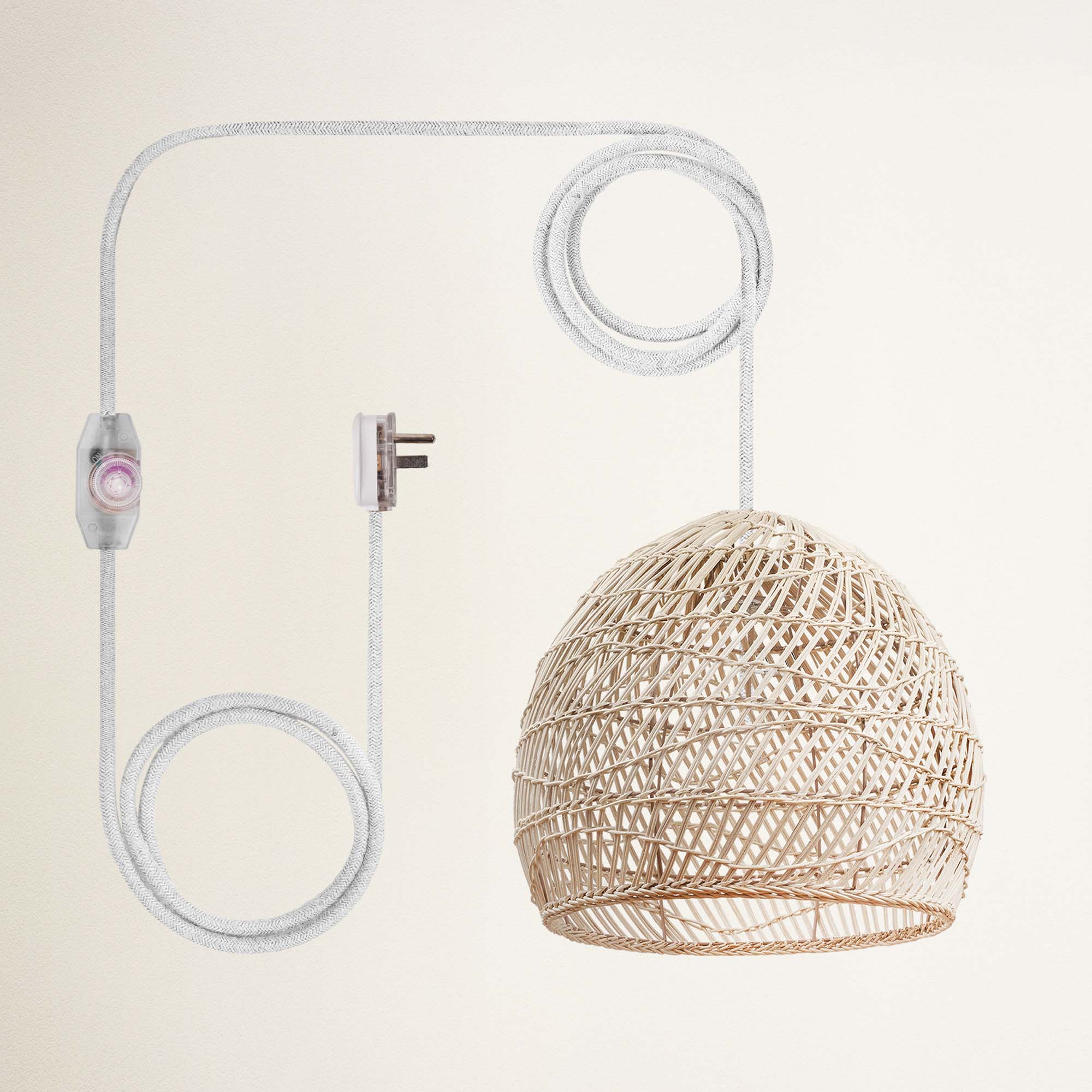 rowabi santana plug in white with flexible cord