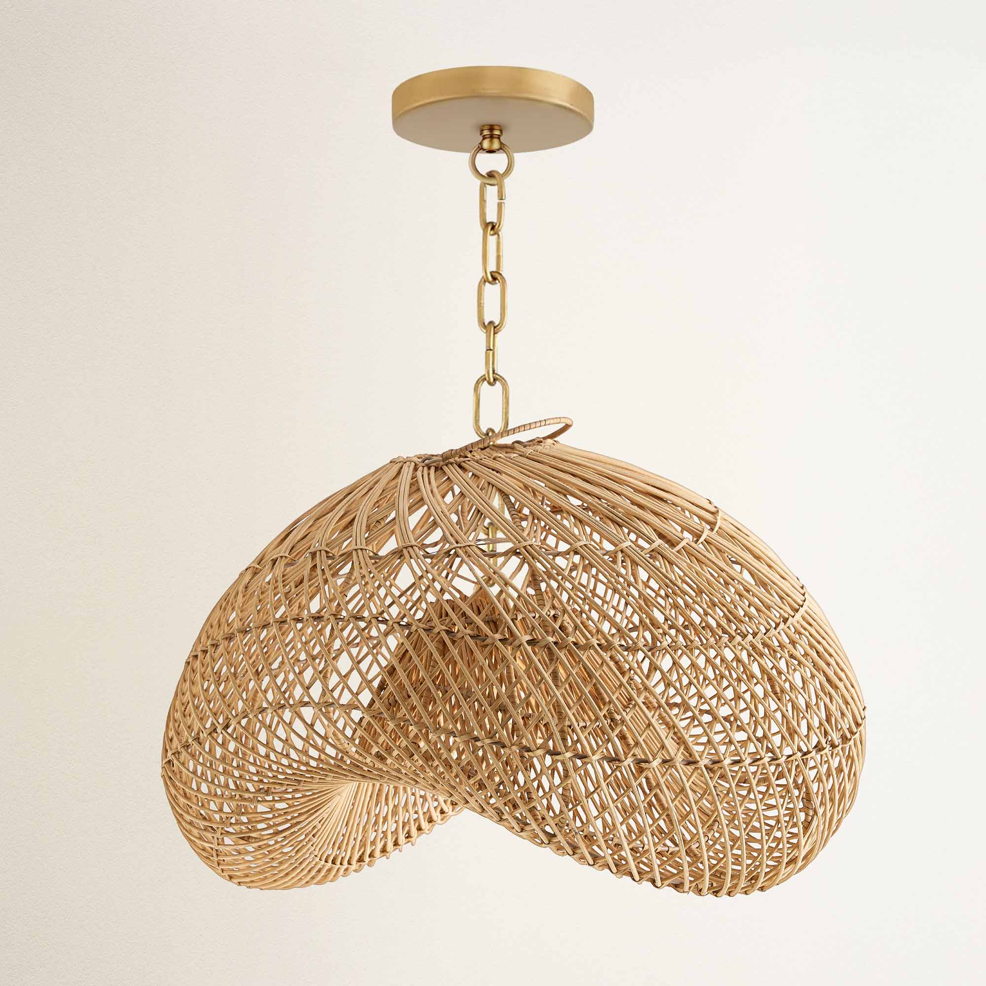 rowabi sepherina hardwire gold chain woven pendant light