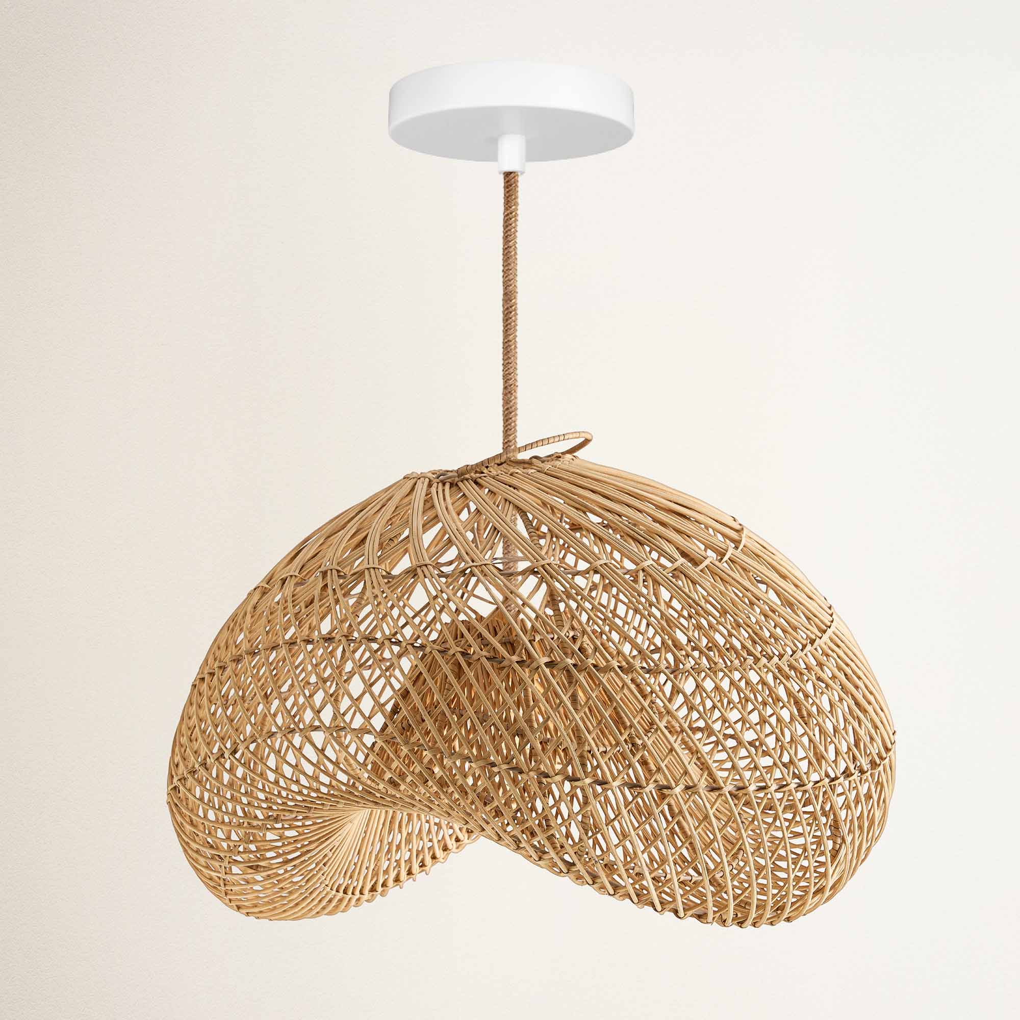 rowabi sepherina outdoor hardwire natural woven pendant light fixture