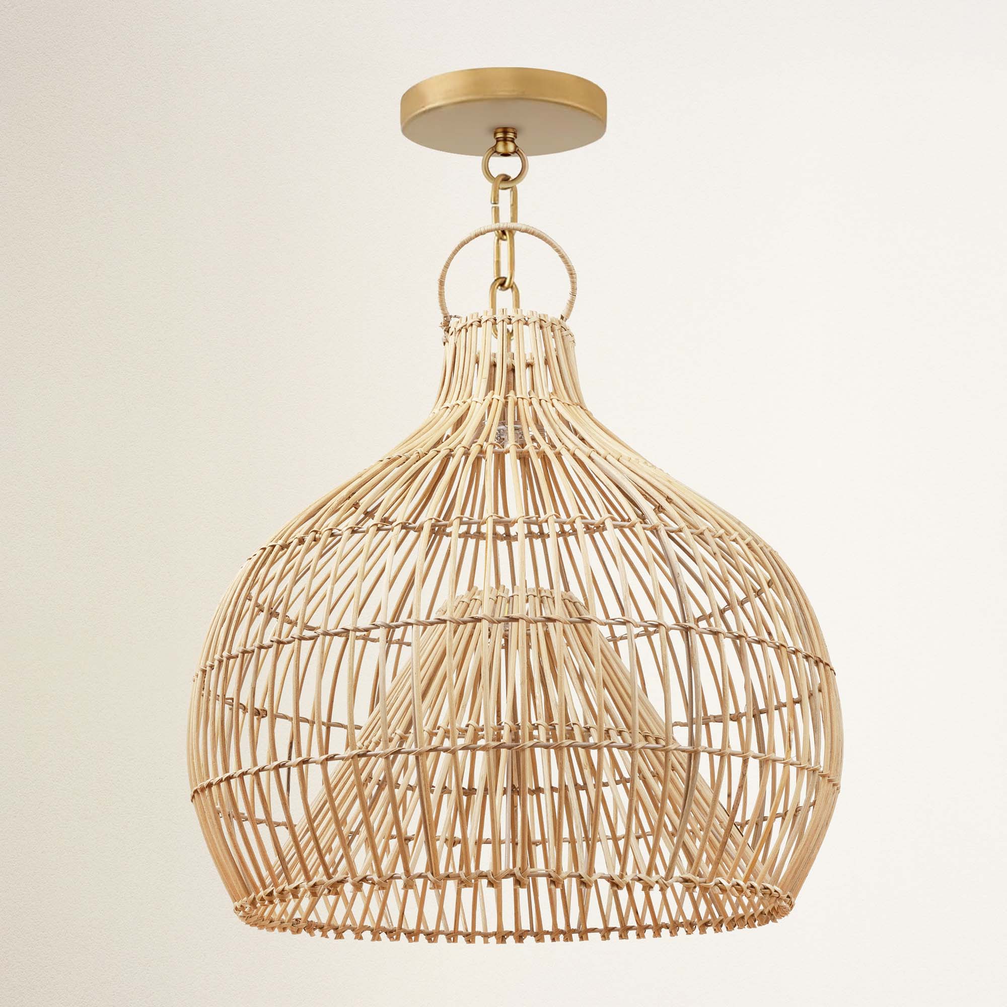 Serena Rattan Dome Light