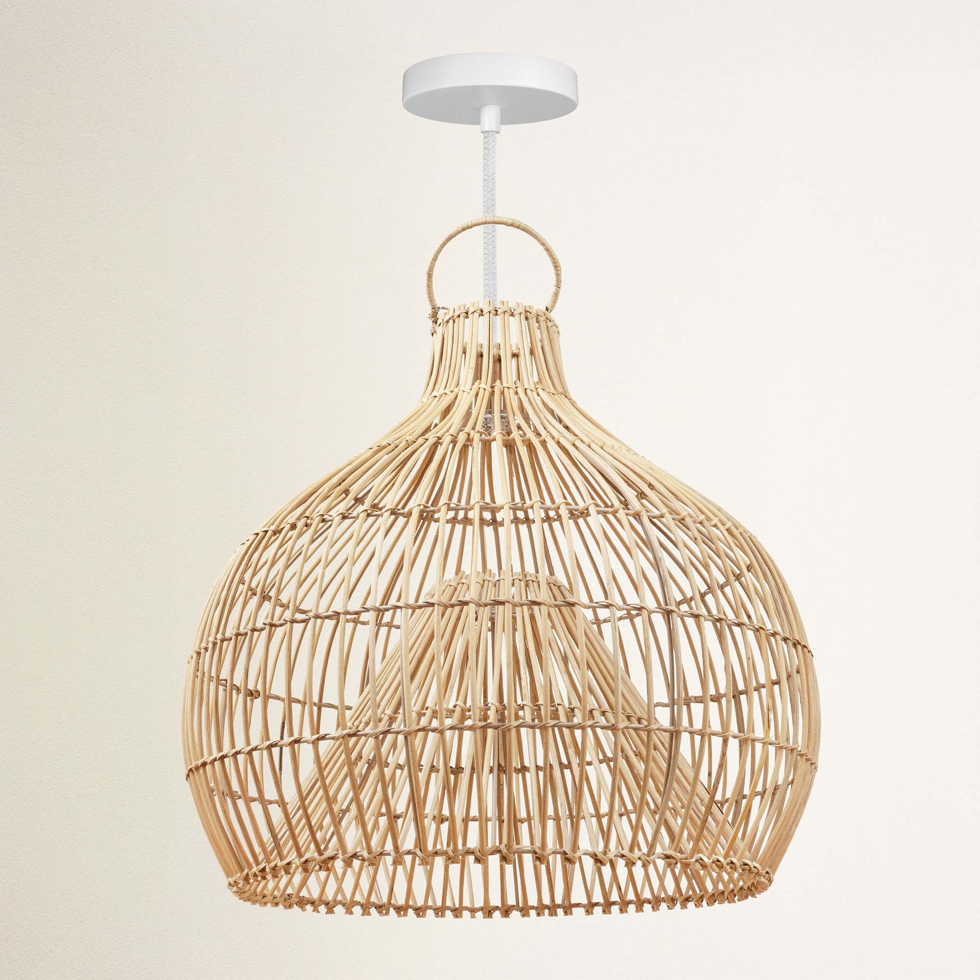 Serena Rattan Dome Light