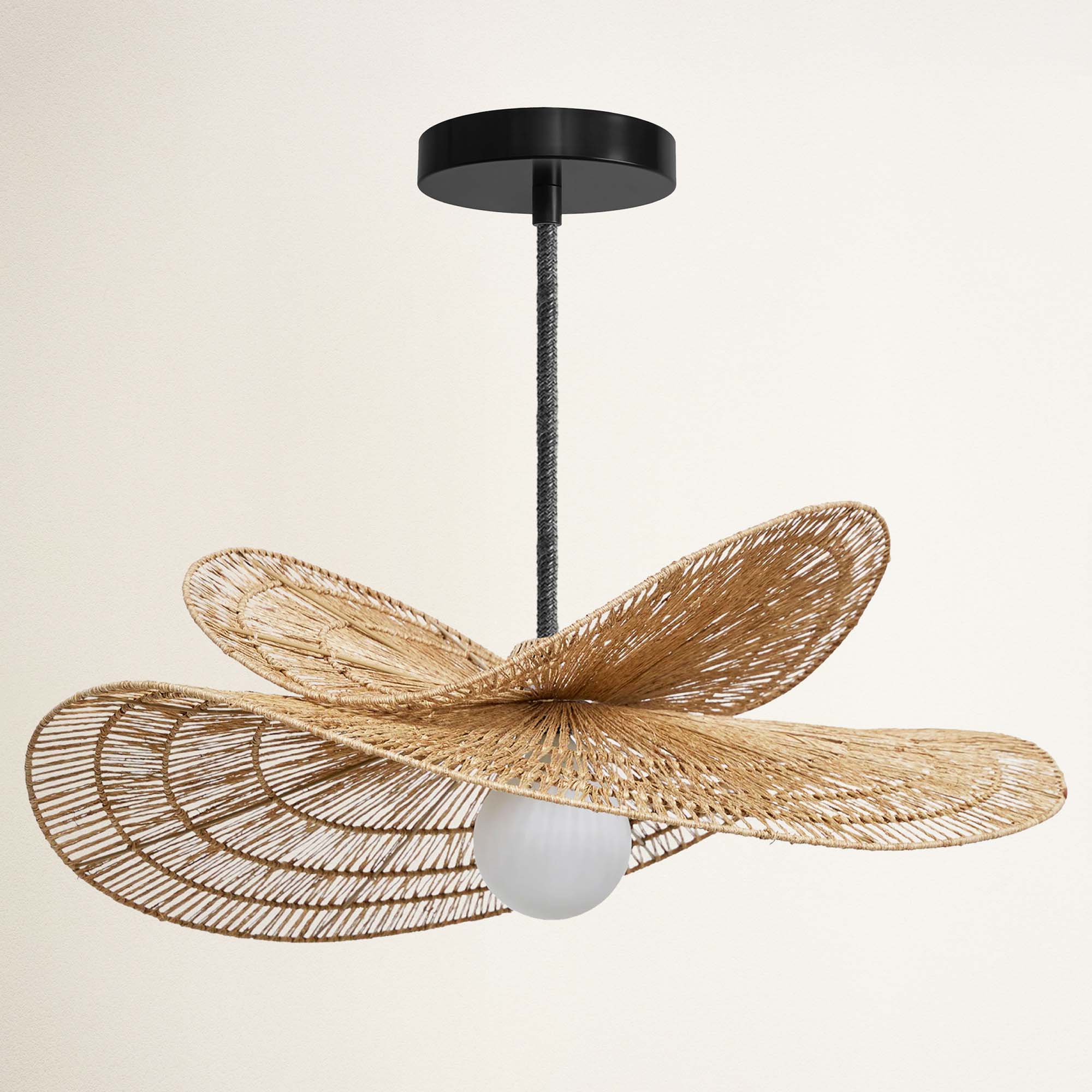 rowabi whisper leaf hardwire black with a black fixture