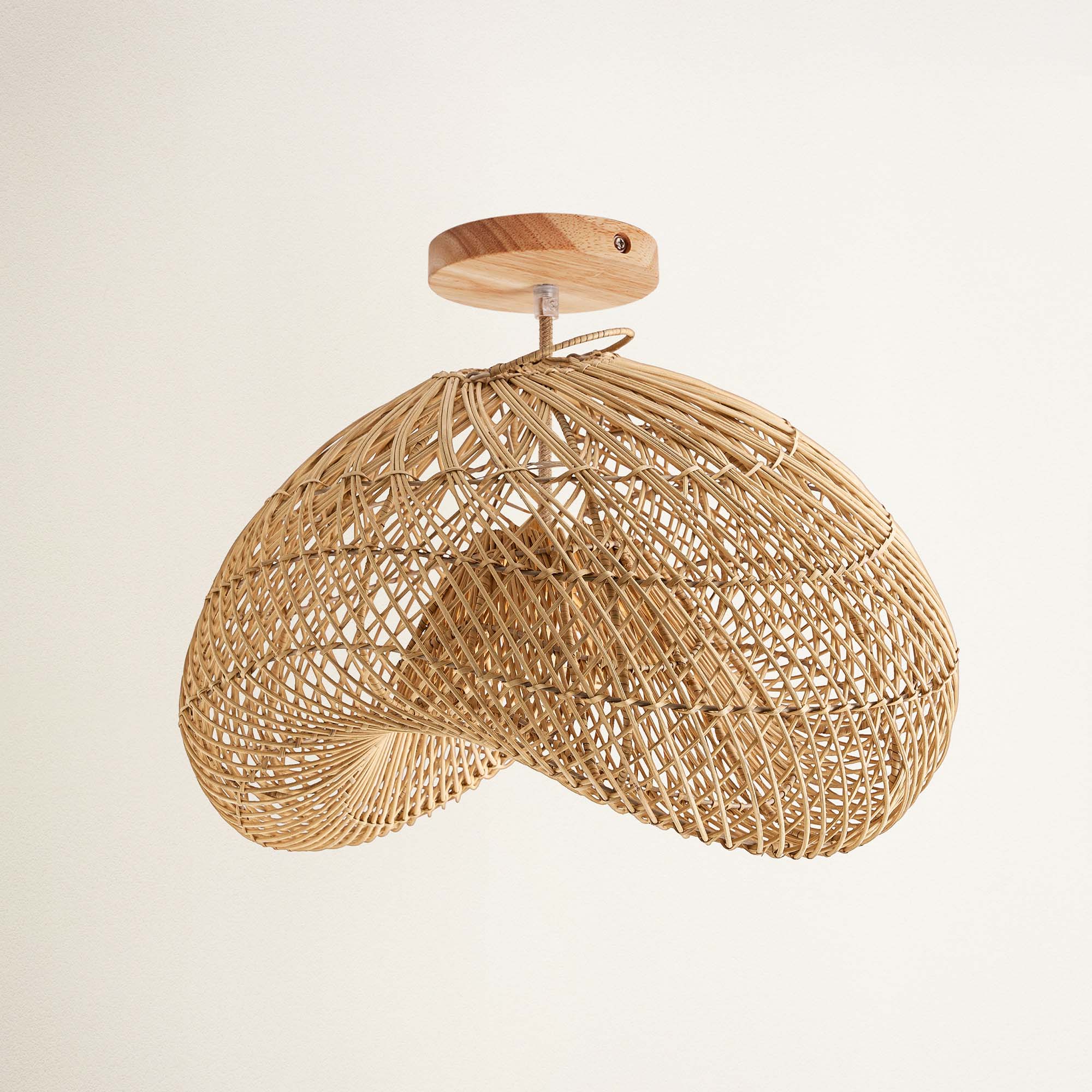 Sepherina Rattan Flush Mount Light