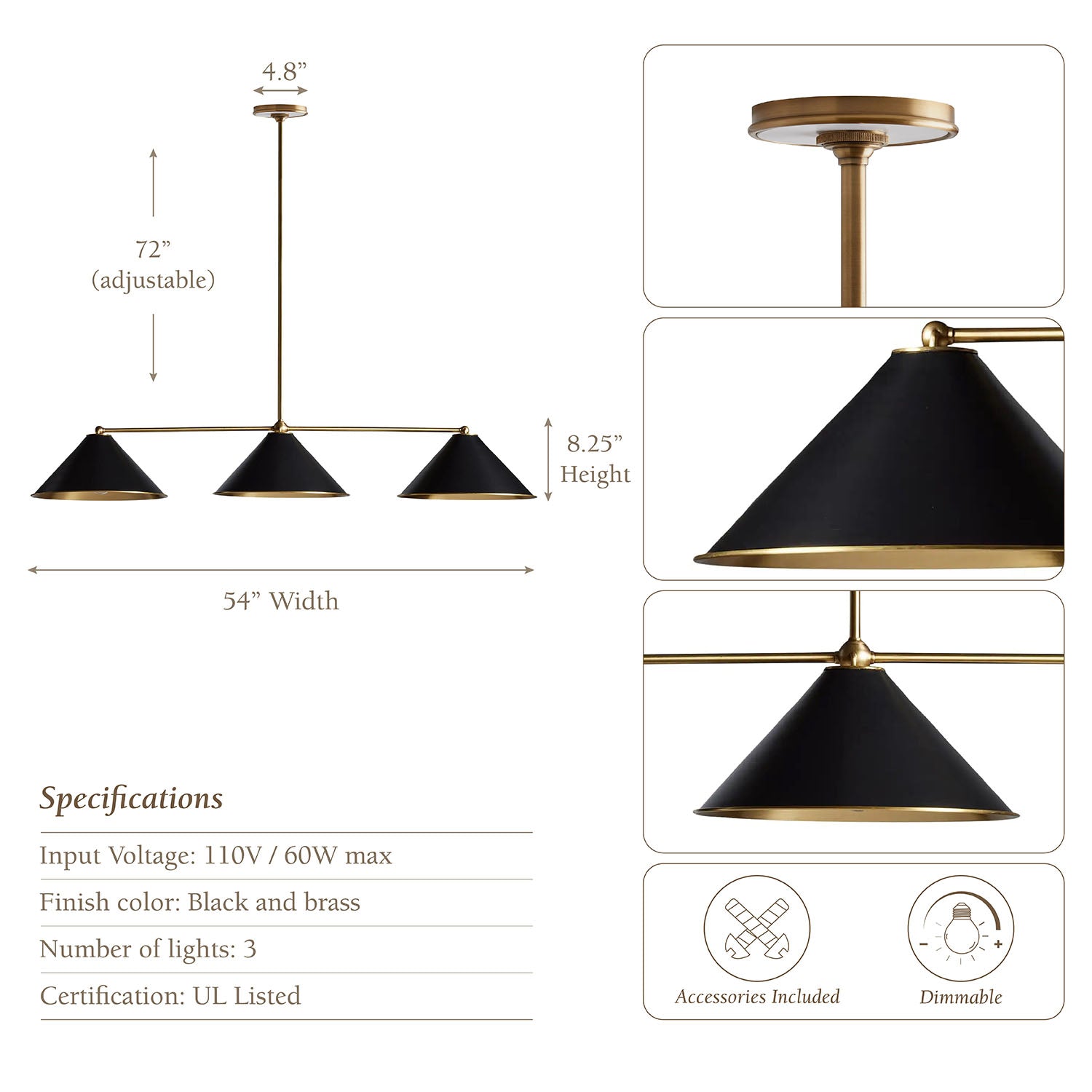 Calista Three Light Pendant