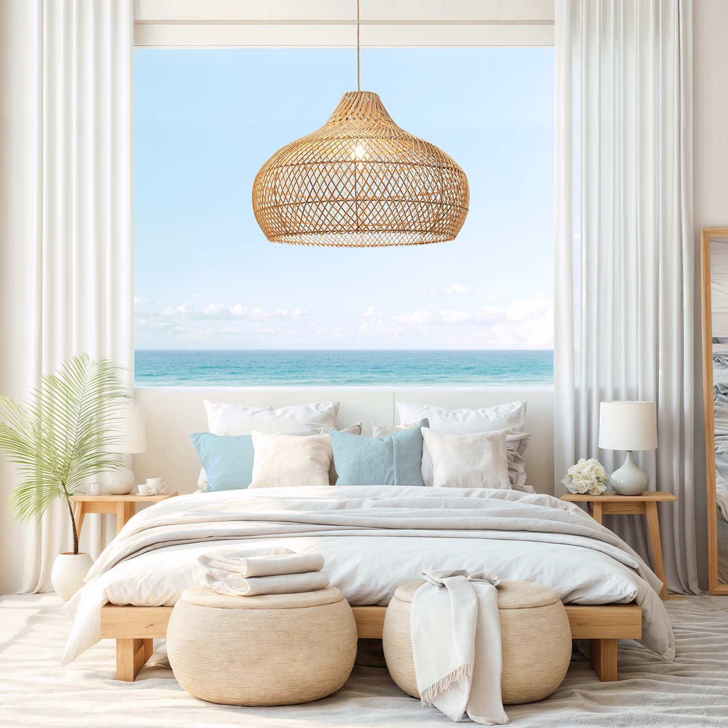 summer coastal bedroom