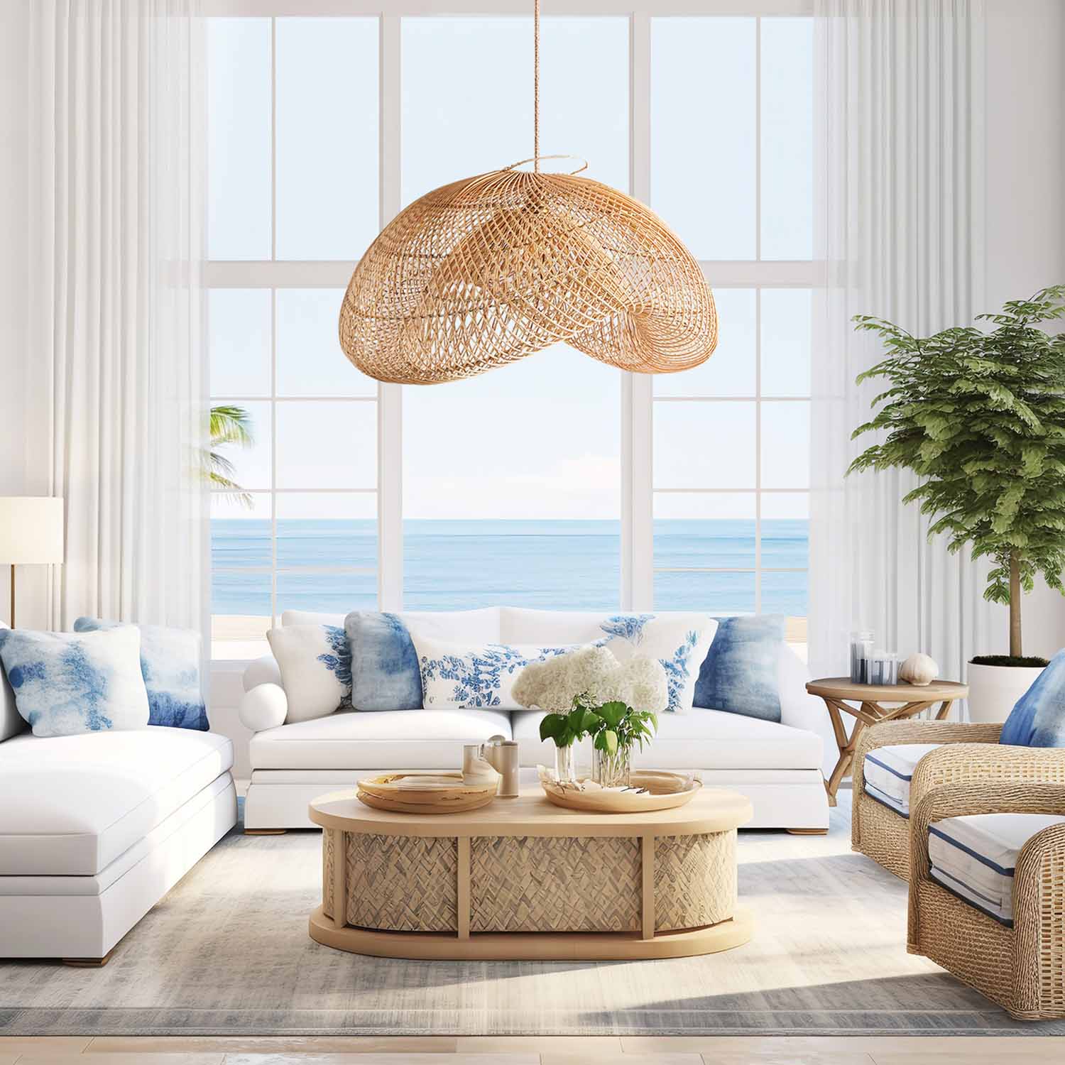 summer coastal living room