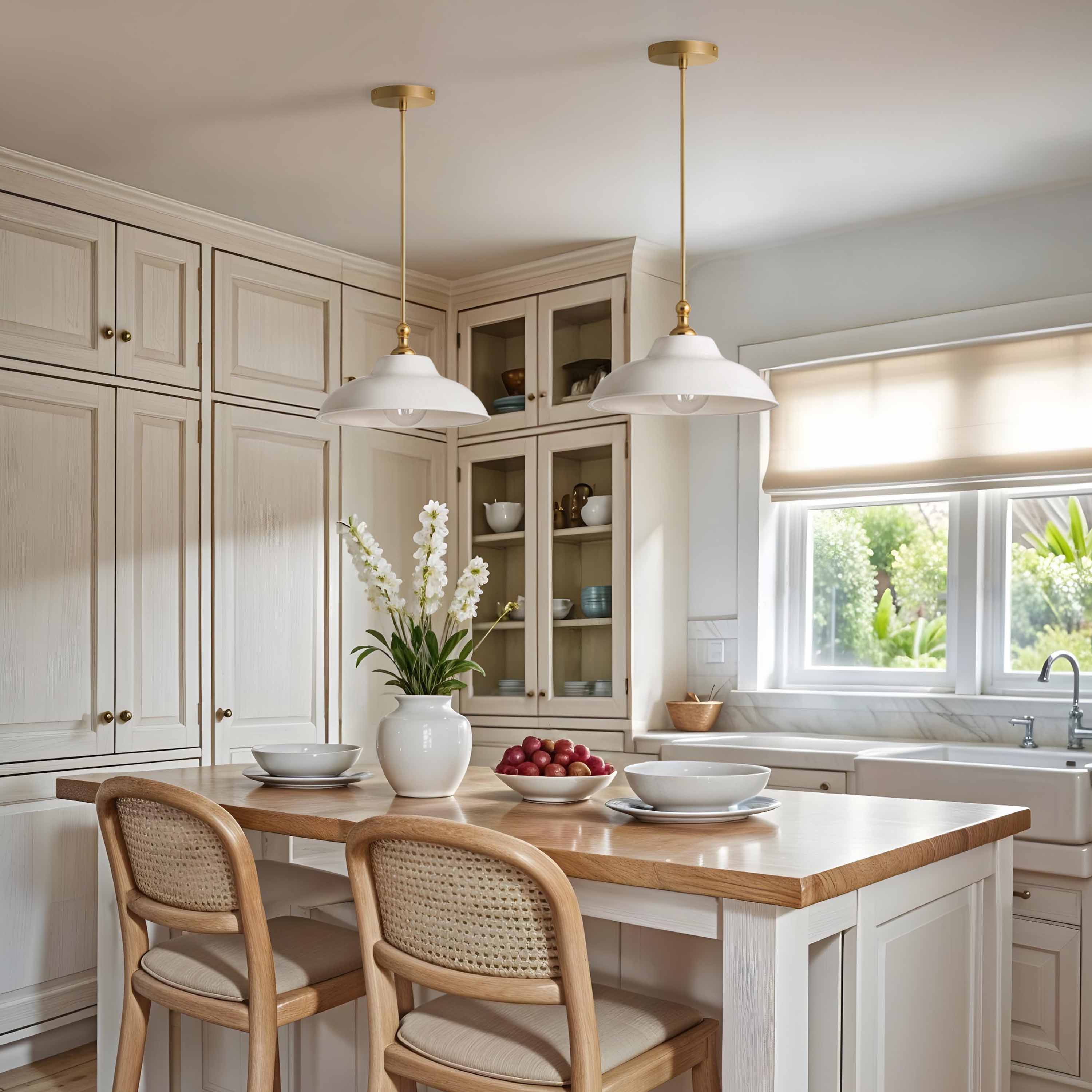 tresor white pendant light for kitchen island