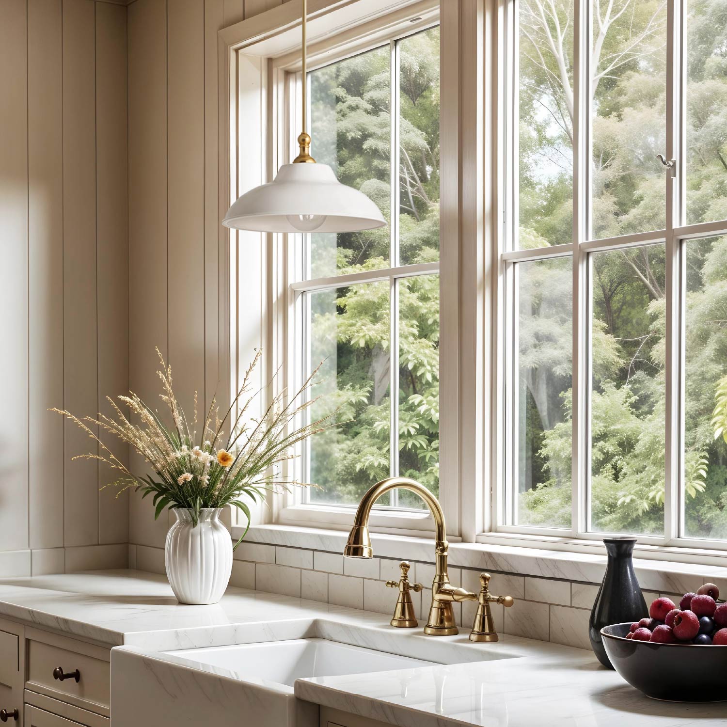 tresor white pendant light for kitchen sink