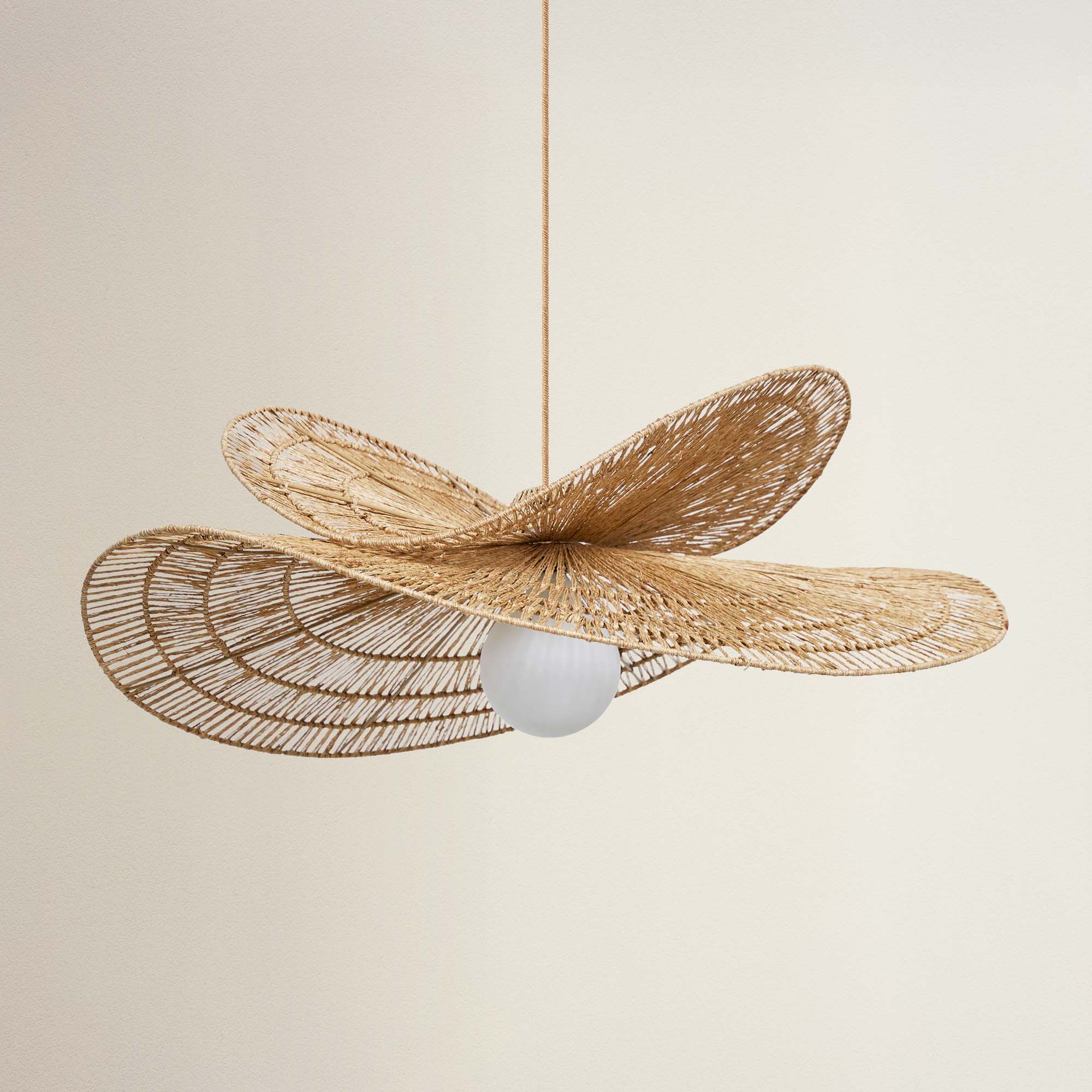 Whisper Leaf Rattan Pendant Light
