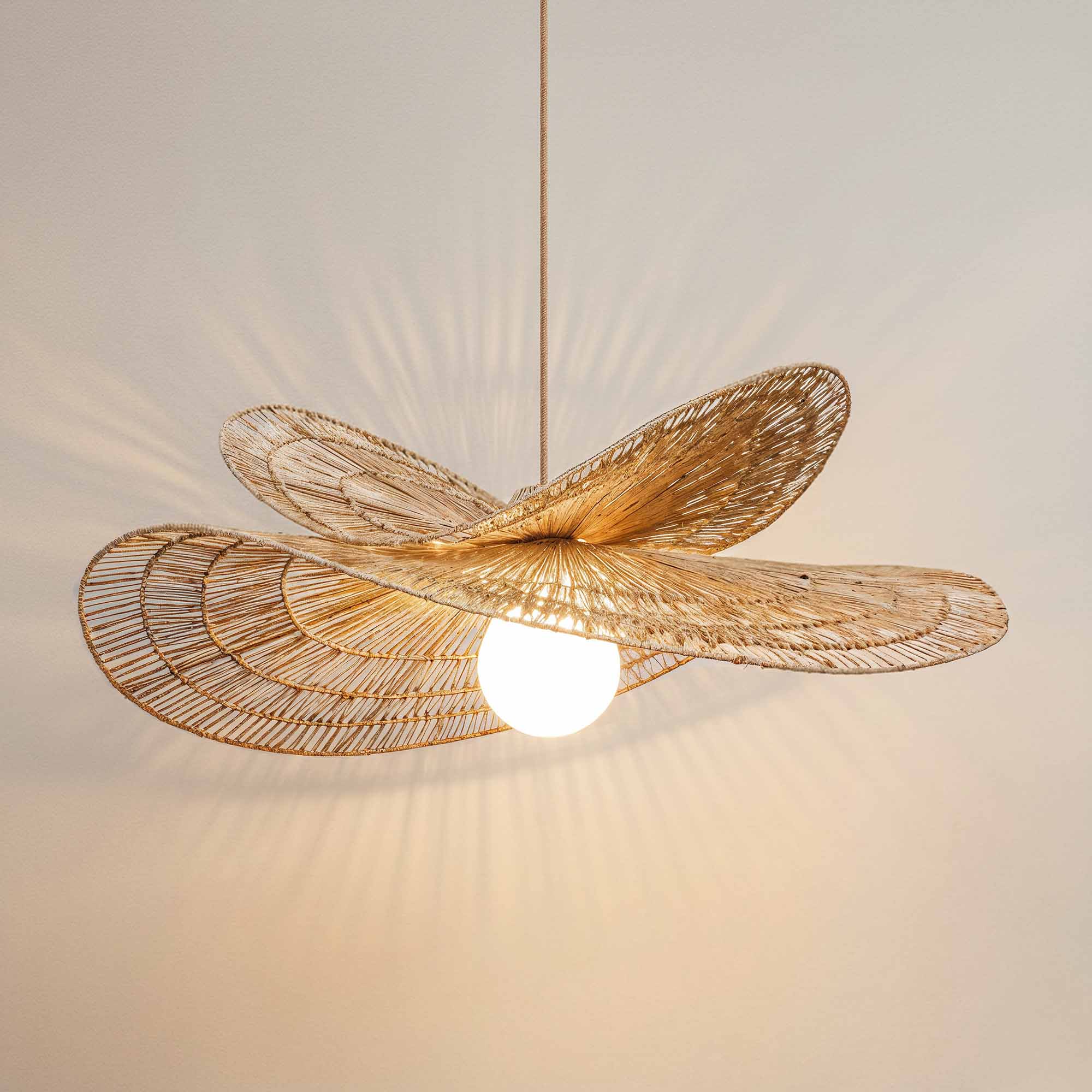Whisper Leaf Rattan Pendant Light