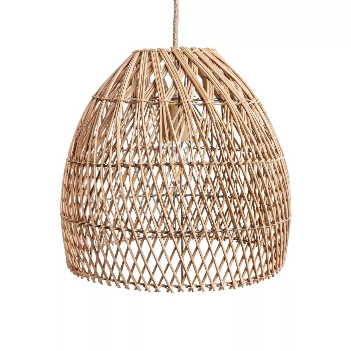 Harlow Natural Rattan Hanging Light - Rowabi