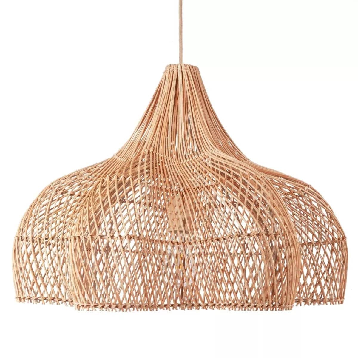 RuffleWisp Rattan Pendant Light - Rowabi