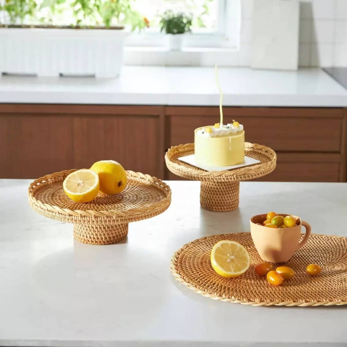 Vanora Rattan Tray Medium - Rowabi